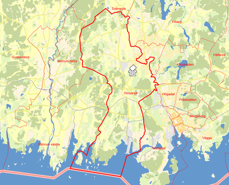Karta över Horsaryd