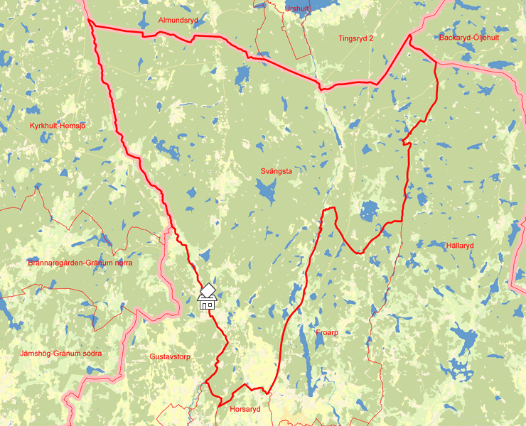 Karta över Svängsta