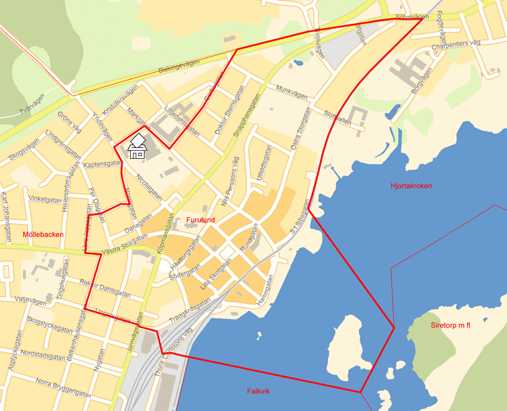 Karta över Furulund