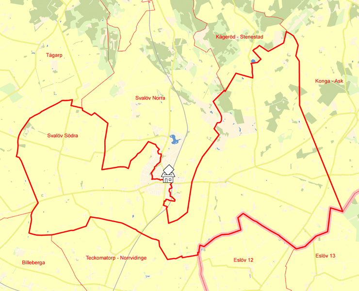 Karta över Svalöv Södra