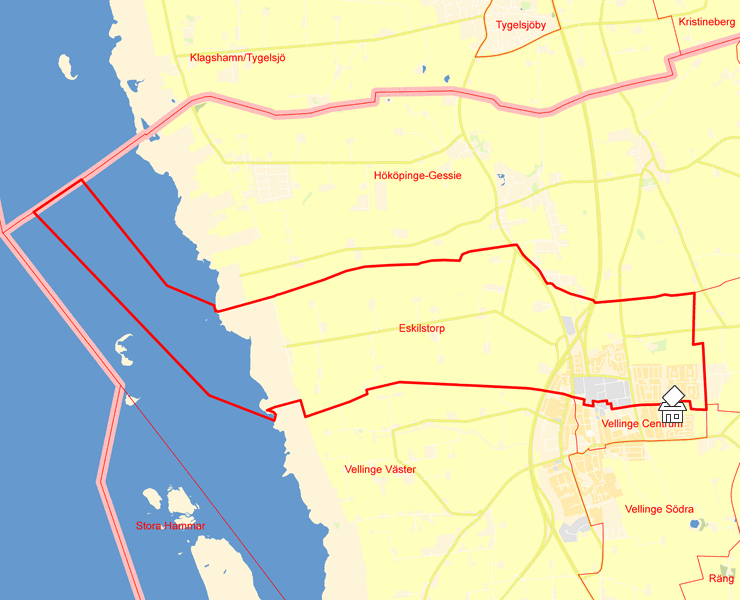 Karta över Eskilstorp