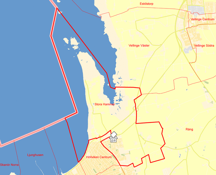 Karta över Stora Hammar