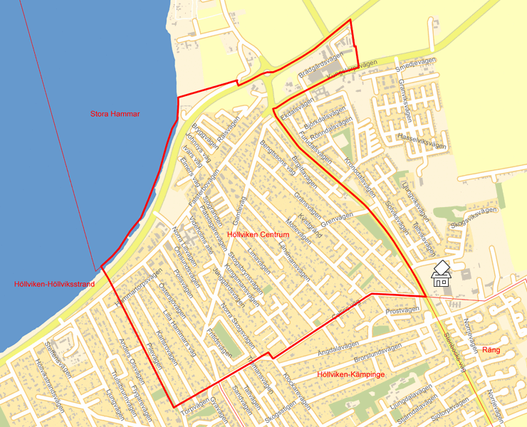 Karta över Höllviken Centrum