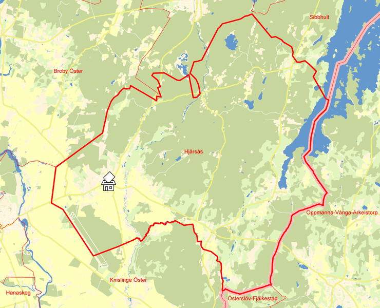 Karta över Hjärsås