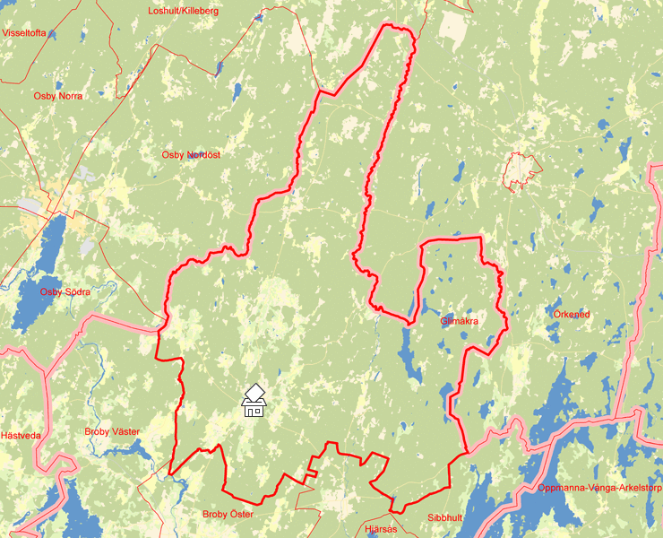 Karta över Glimåkra