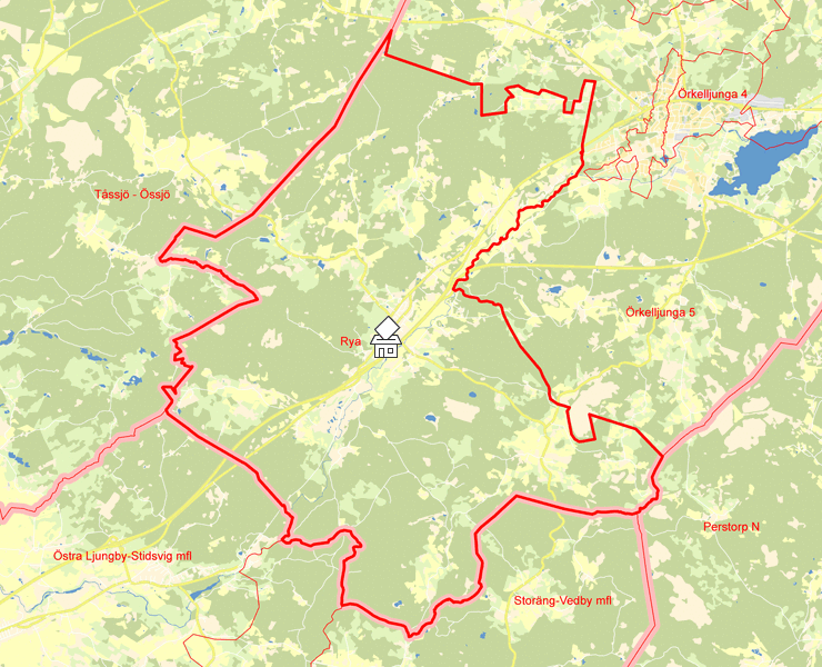 Karta över Rya