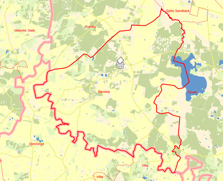 Karta över Blentarp