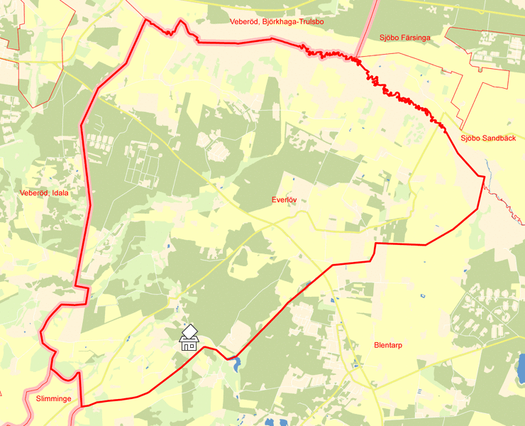 Karta över Everlöv
