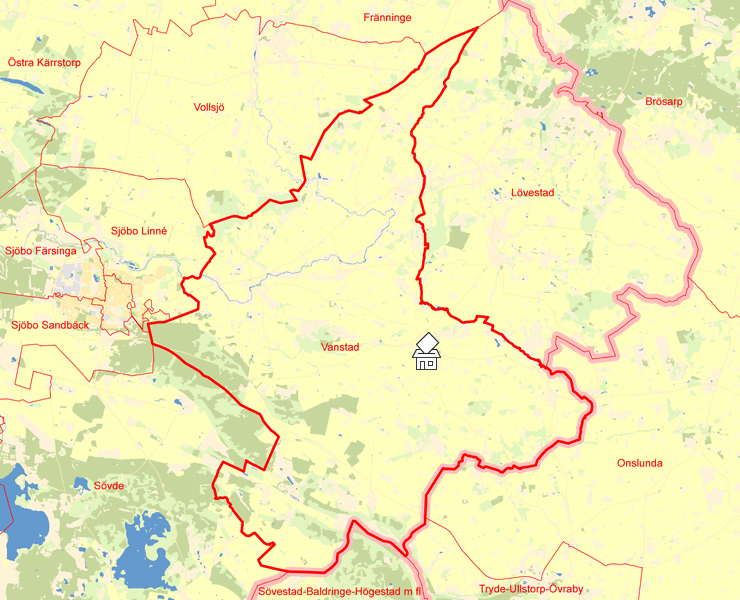 Karta över Vanstad