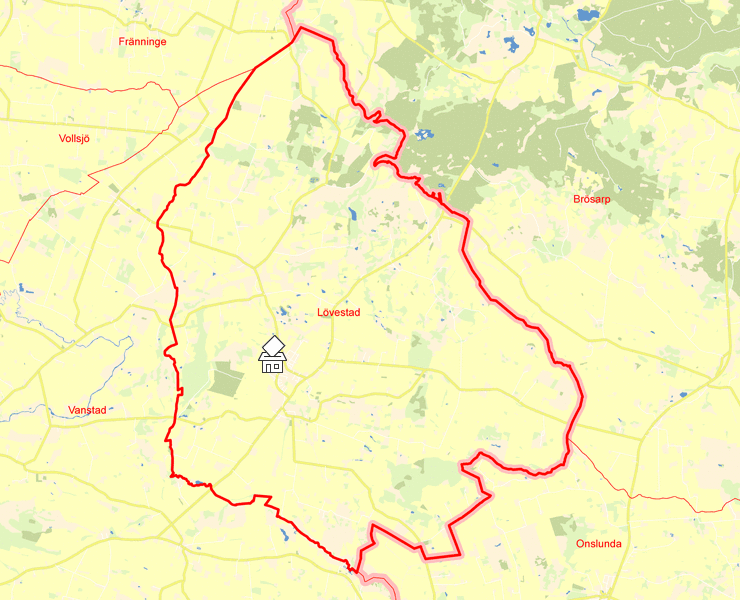 Karta över Lövestad