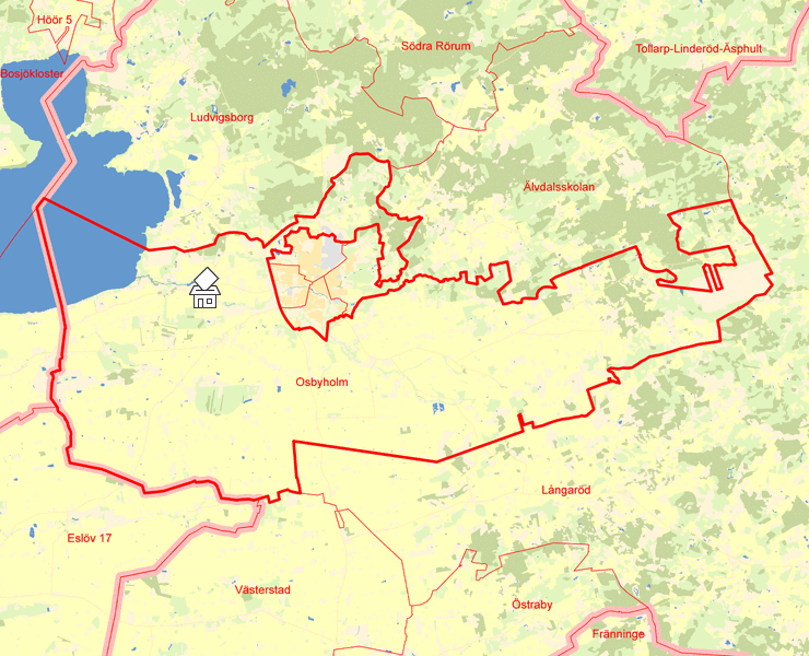 Karta över Osbyholm