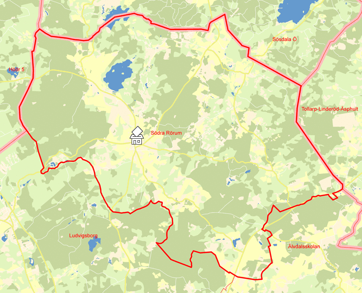 Karta över Södra Rörum