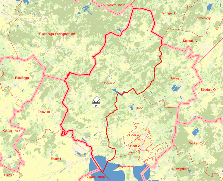 Karta över Höör NV