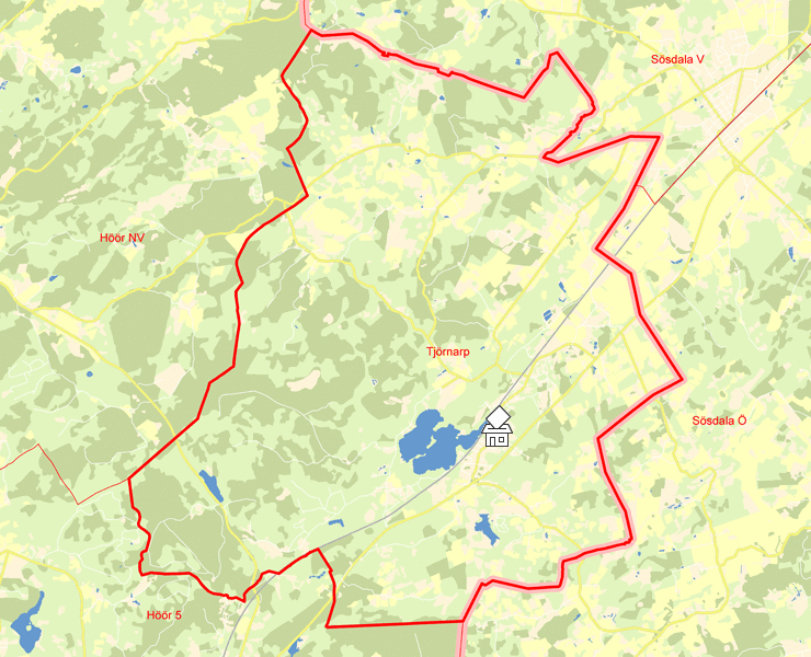 Karta över Tjörnarp