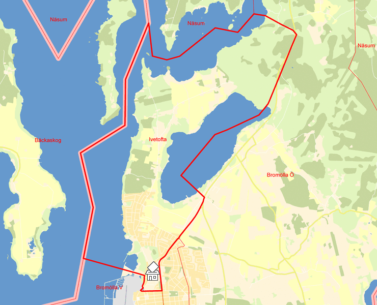 Karta över Ivetofta