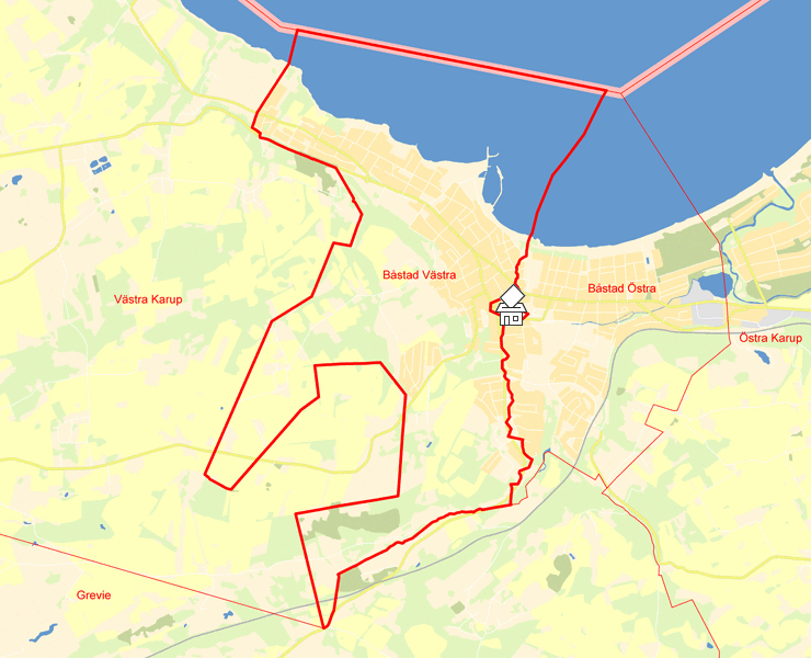 Karta över Båstad Västra