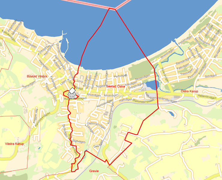 Karta över Båstad Östra