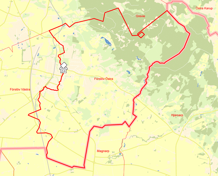 Karta över Förslöv Östra