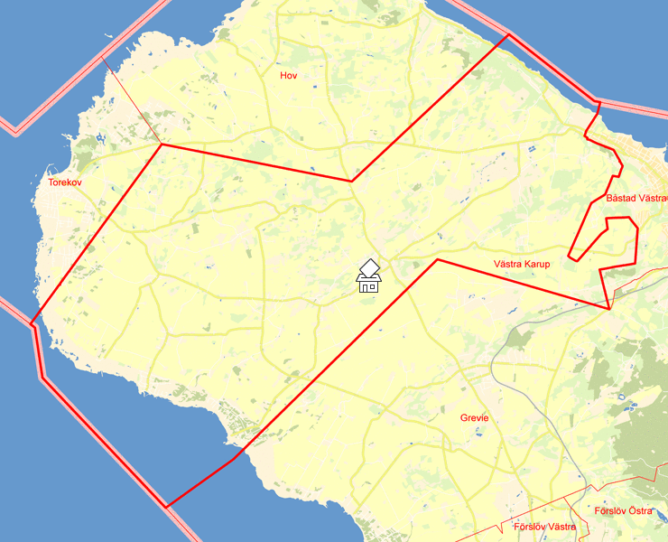 Karta över Västra Karup
