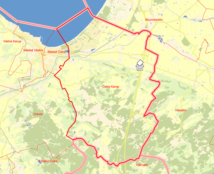 Karta över Östra Karup