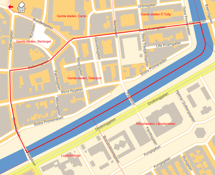Karta över Gamla staden, Österport