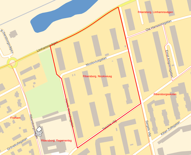Karta över Ribersborg, Nicoloviusg