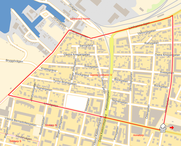 Karta över Gamla Limhamn V