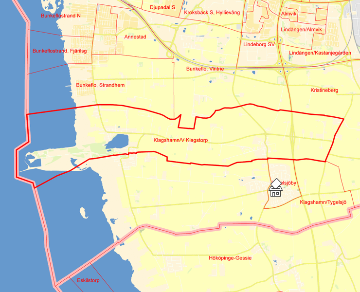 Karta över Klagshamn/V Klagstorp