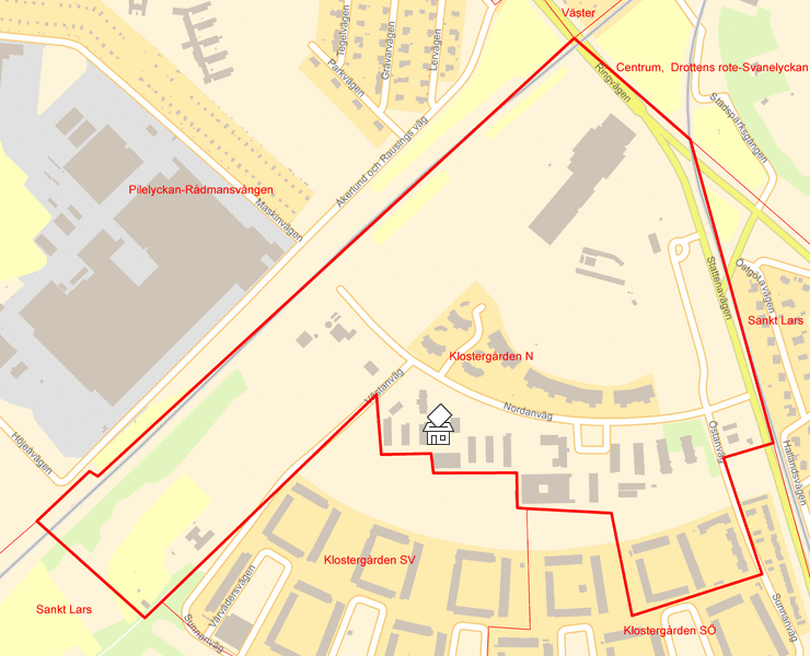 Karta över Klostergården N