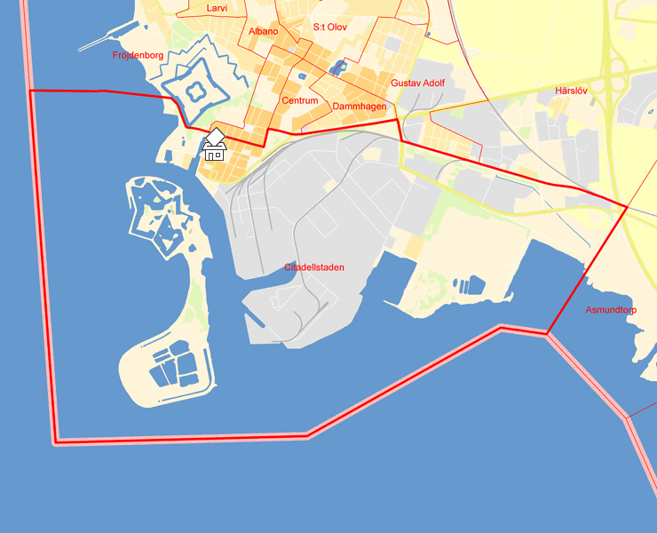 Karta över Citadellstaden