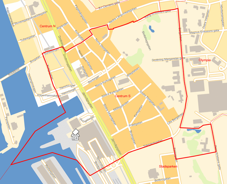 Karta över Centrum S