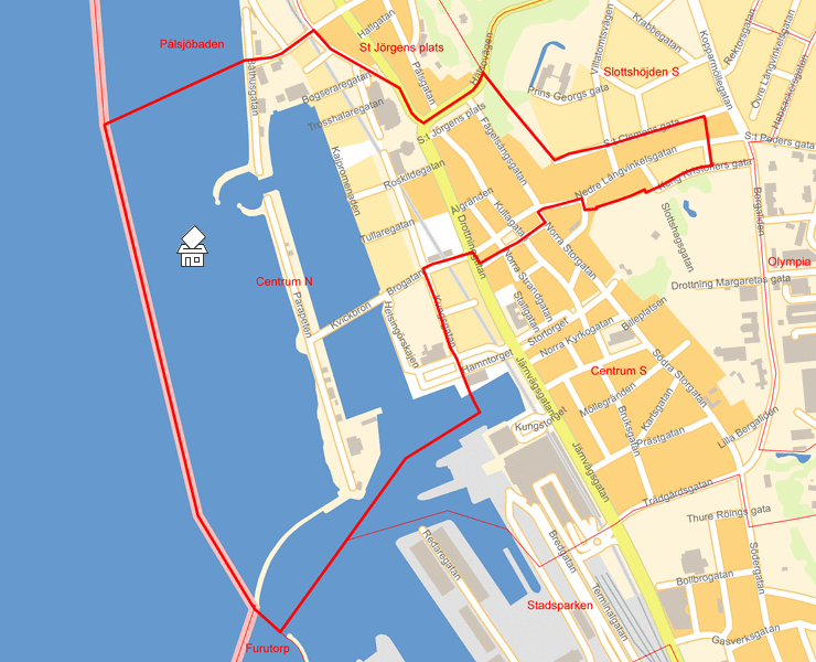 Karta över Centrum N
