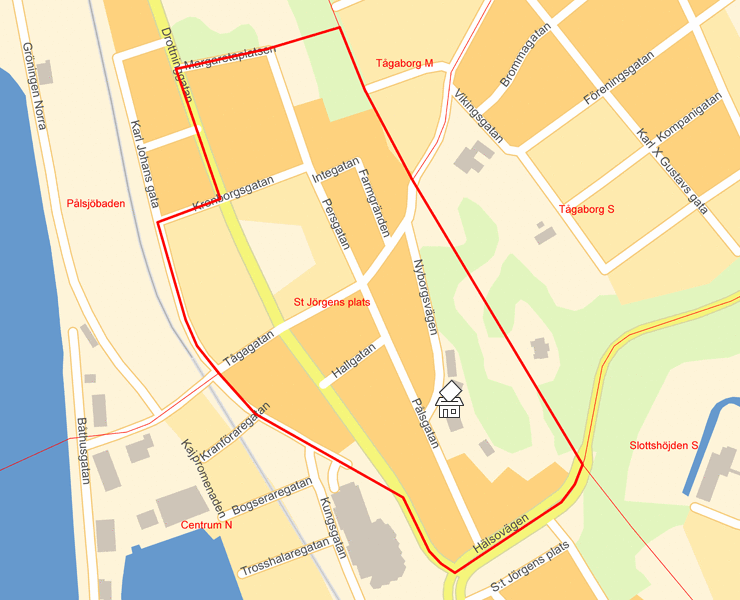 Karta över St Jörgens plats