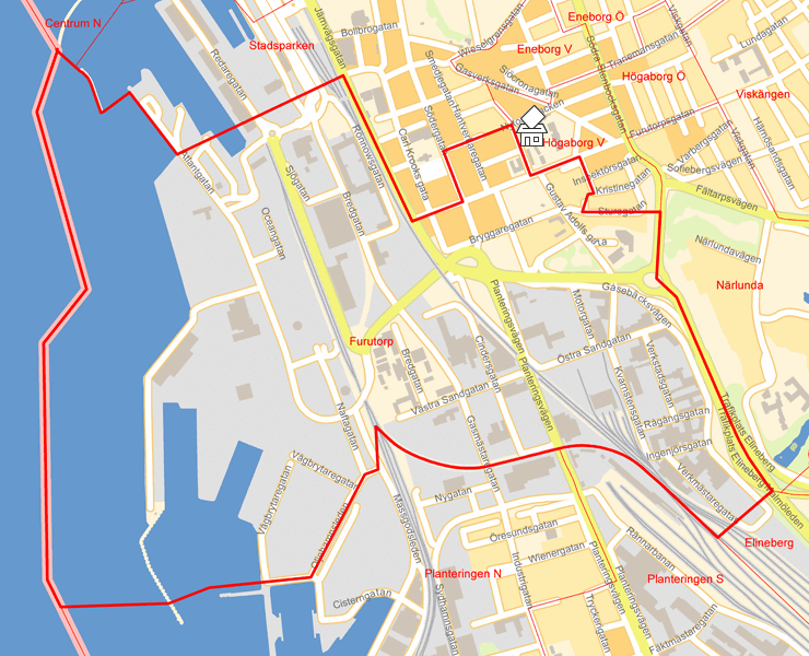 Karta över Furutorp