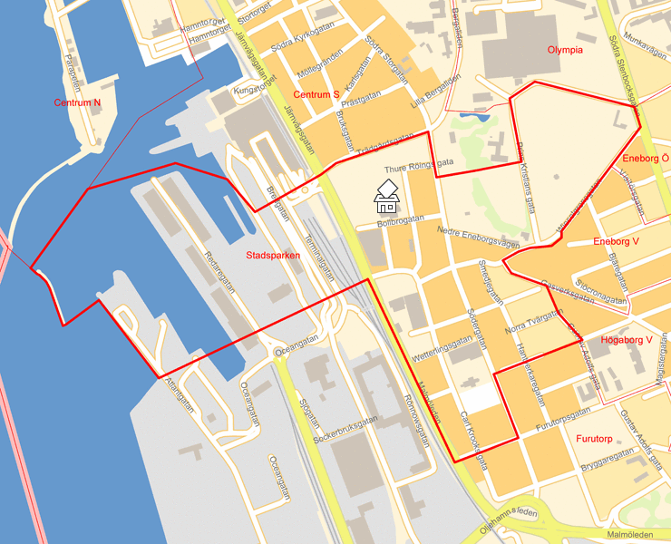 Karta över Stadsparken