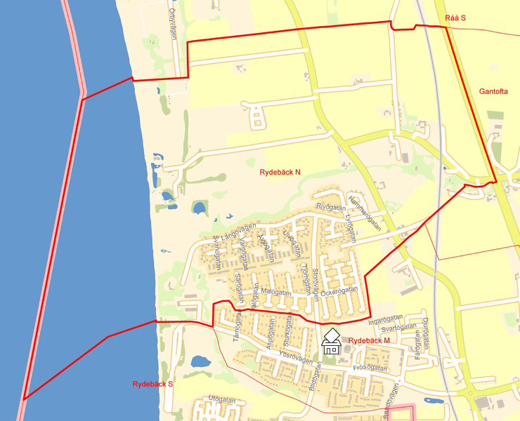 Karta över Rydebäck N