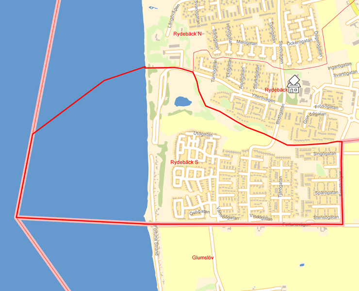 Karta över Rydebäck S