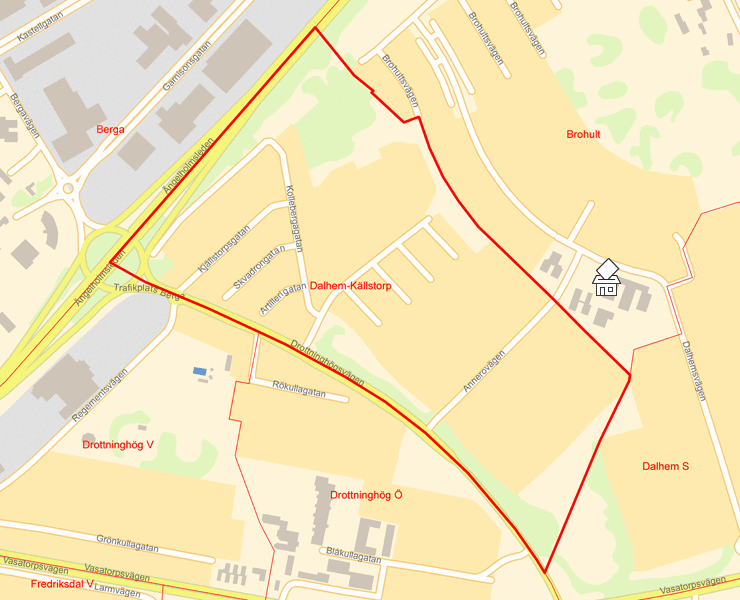 Karta över Dalhem-Källstorp