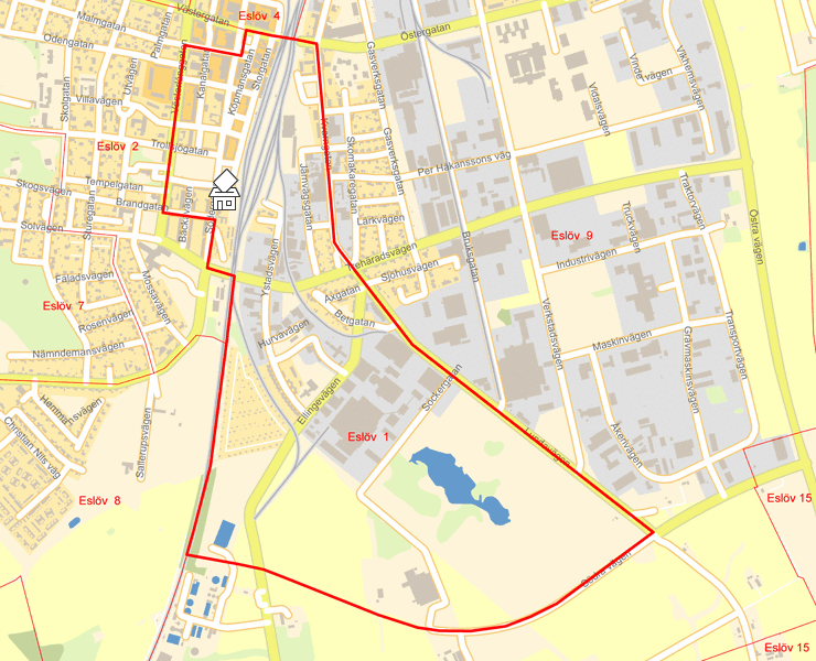 Karta över Eslöv  1