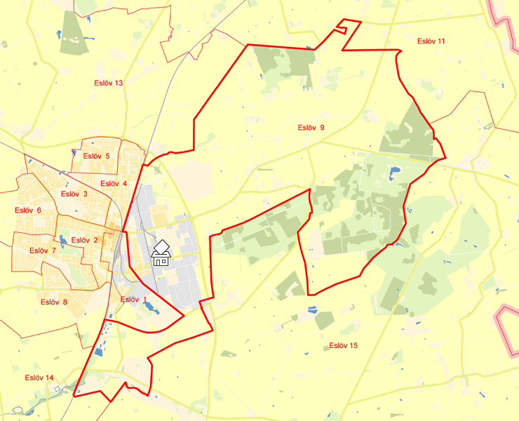 Karta över Eslöv  9