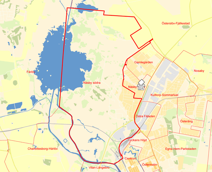 Karta över Näsby södra