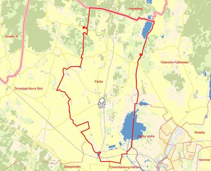 Karta över Färlöv