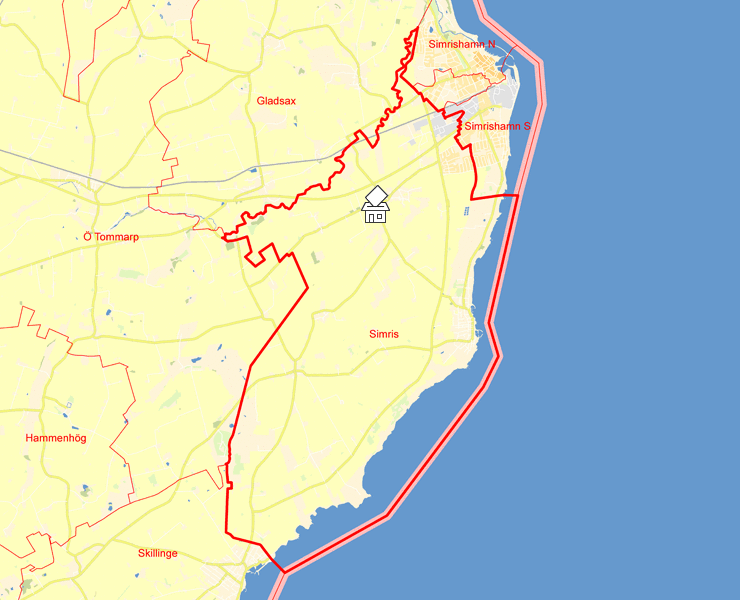 Karta över Simris