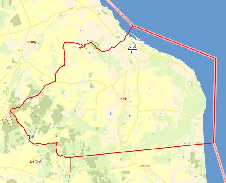 Karta över Kivik