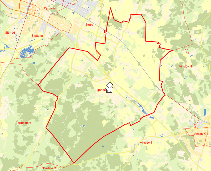 Karta över Ignaberga