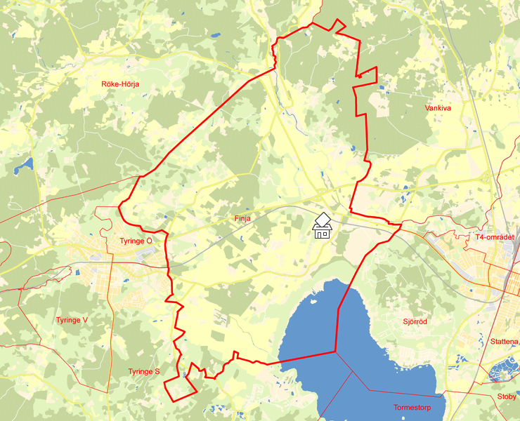 Karta över Finja