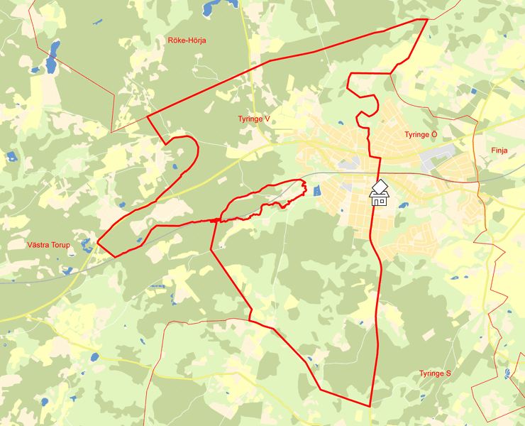 Karta över Tyringe V
