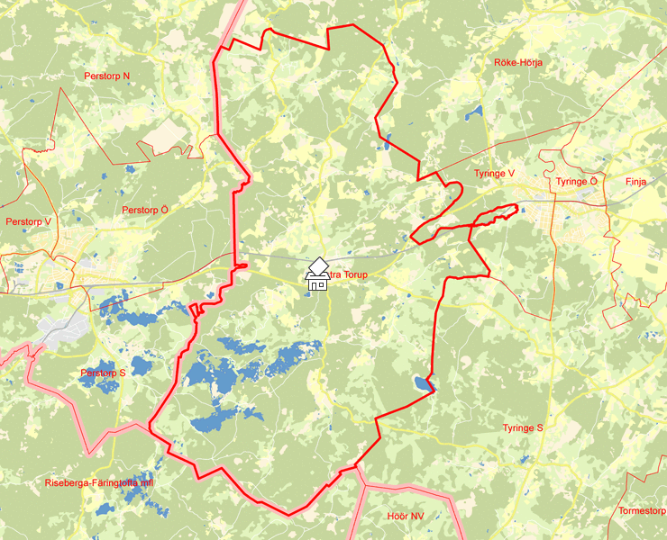 Karta över Västra Torup