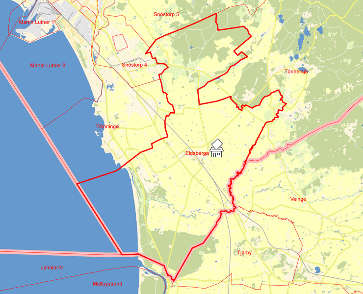 Karta över Eldsberga