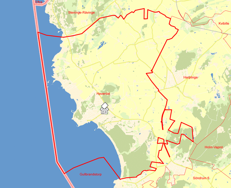 Karta över Haverdal
